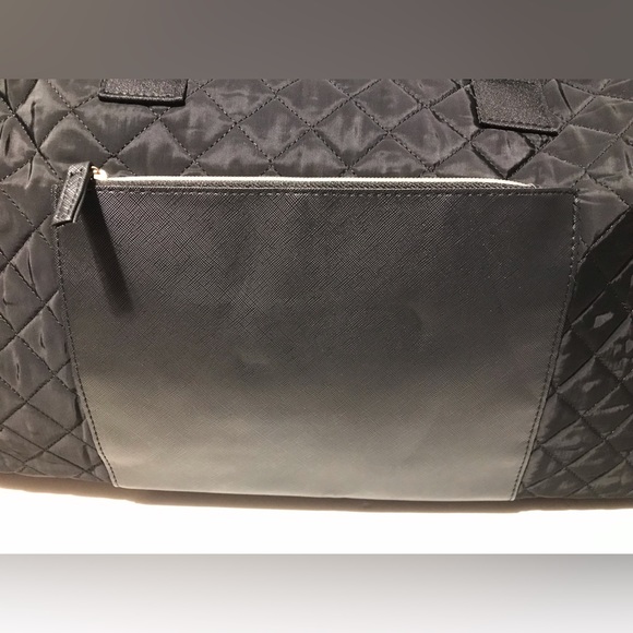 Vintage Womens DSW QUILTED WEEKENDER Duffle Bag Black Limited Tote Kors Coach Lv - Picture 2 of 16